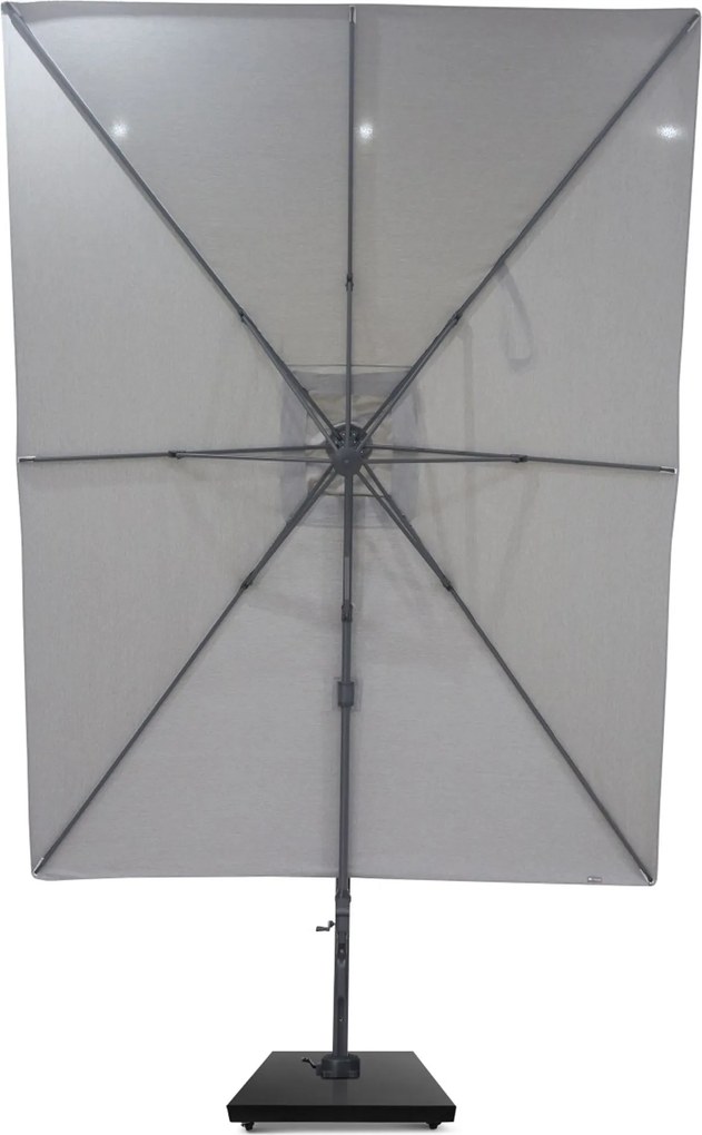 Zweefparasol 2.6x3.5m Contrete (incl. voet en hoes) Grijs-antraciet Camello Luna