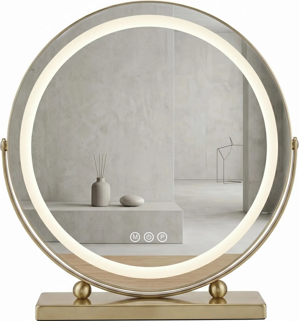 LED Spiegel MAKE-UP L.Gold 50 cm