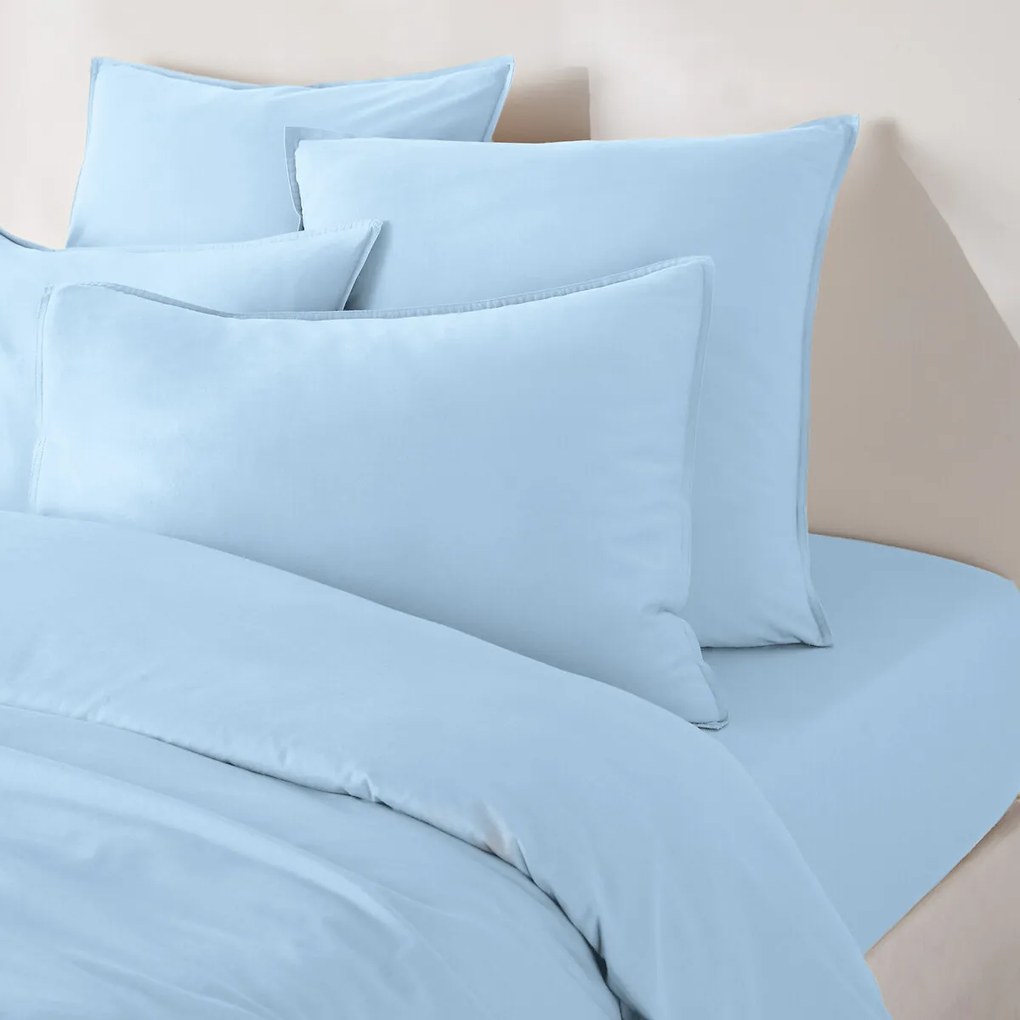 Effen hoeslaken in gewassen katoen, omslag 30 cm, Scenario