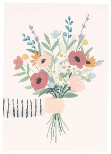 Kaart, bosje bloemen