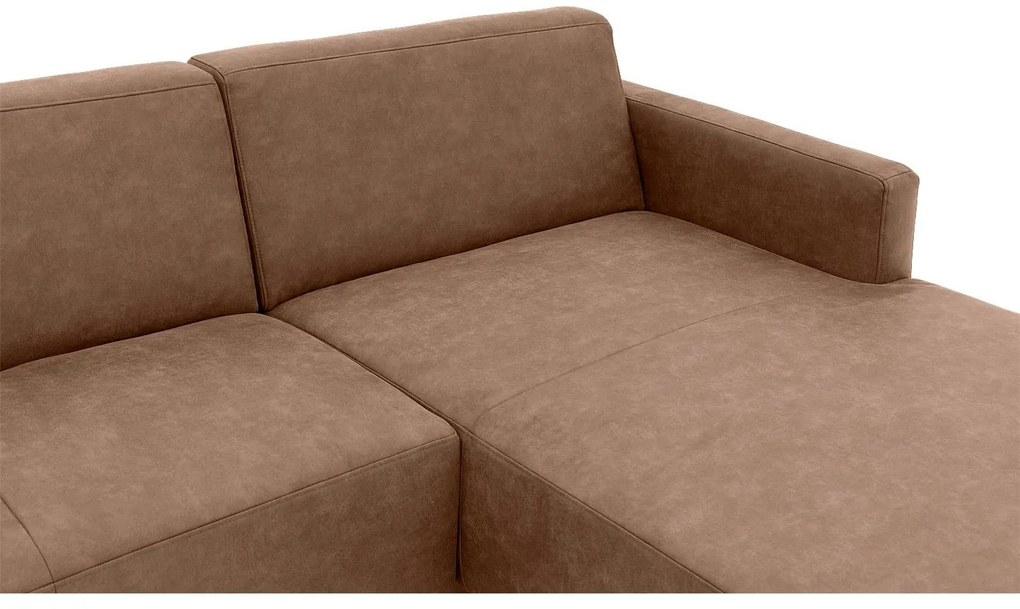 Goossens Key West bruin, micro leer, 2-zits, modern design