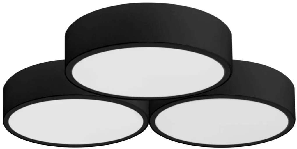 Plafondlamp APP878-C Triple Zwart 3x40cm