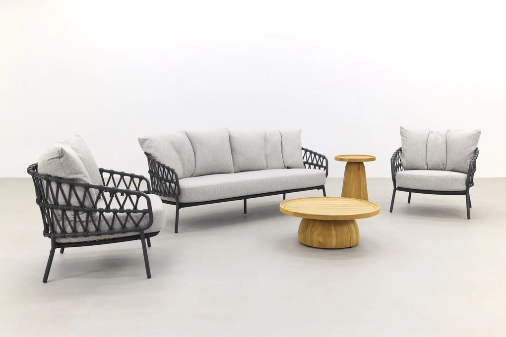 4 Seasons Calpi stoel-bank loungeset met Pablo koffietafels - 5-delig
