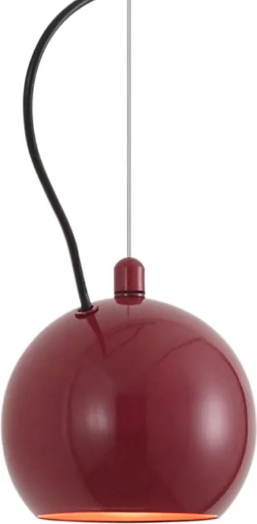 Design hanglamp rood voor railsysteem 1-fase - Slimline Sara