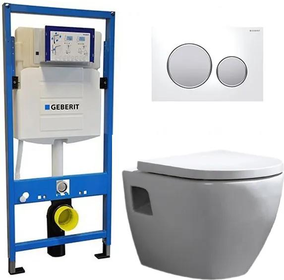 Geberit UP 320 Toiletset - Inbouw WC Hangtoilet Wandcloset - Daley Sigma-20 Wit Mat Chroom