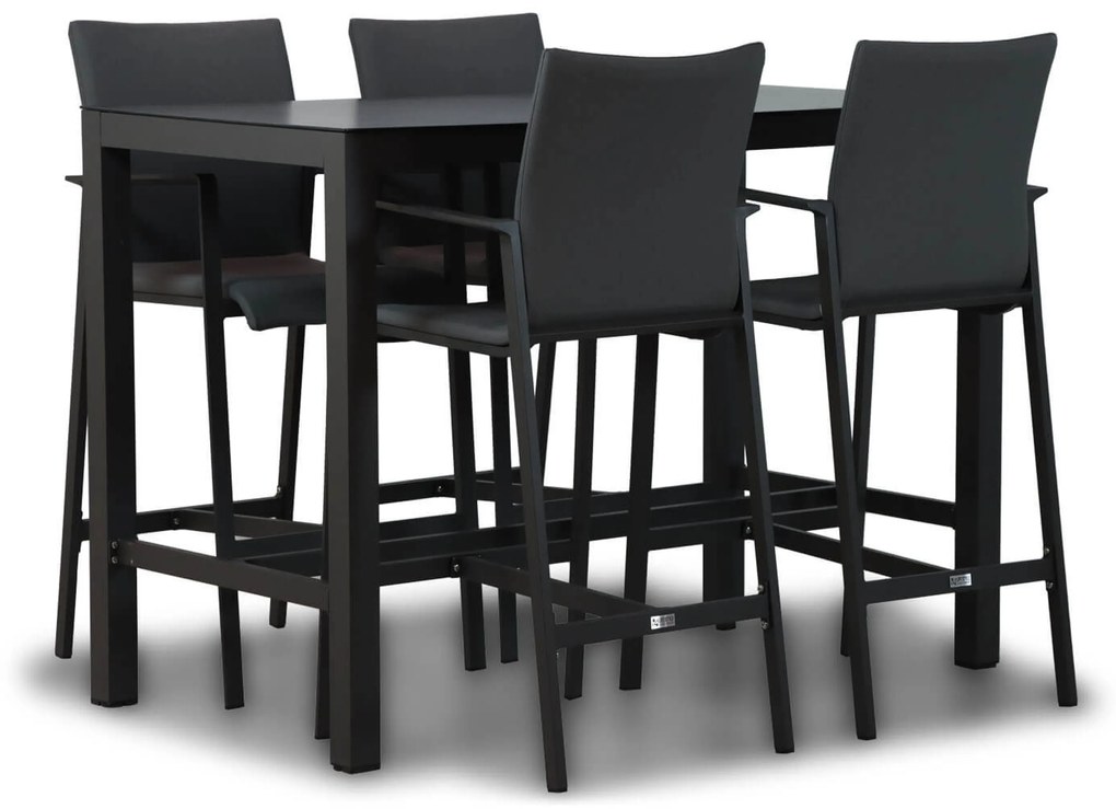 Barset 4 personen Aluminium/textileen Grijs Lifestyle Garden Furniture Rome/Brandon