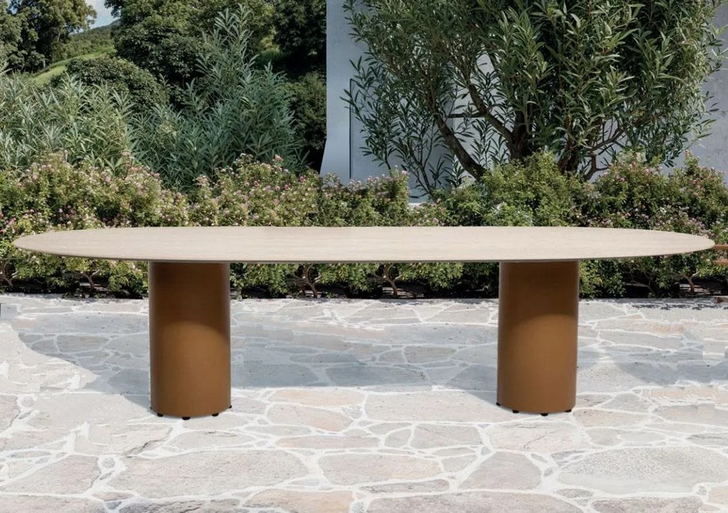 4 Seasons Outdoor Colorado tuintafel amber met keramisch blad 240 x 105 cm  Tuintafel    beige weerbestendig