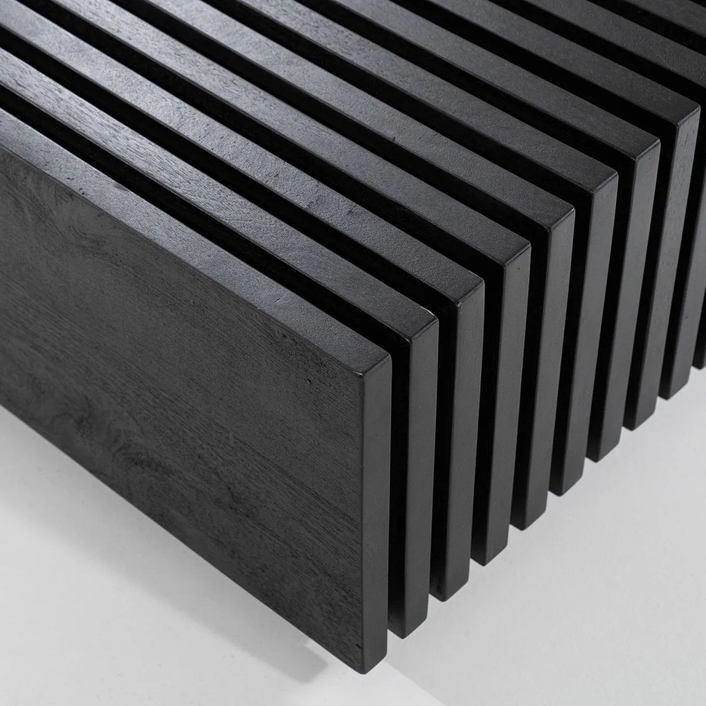 Eleonora Tom Blok Bijzettafel Zwart Hout - 50 X 50cm.