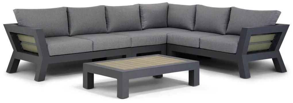 Hoek loungeset 6 personen Aluminium Grijs  Santika Furniture Santika Yovita