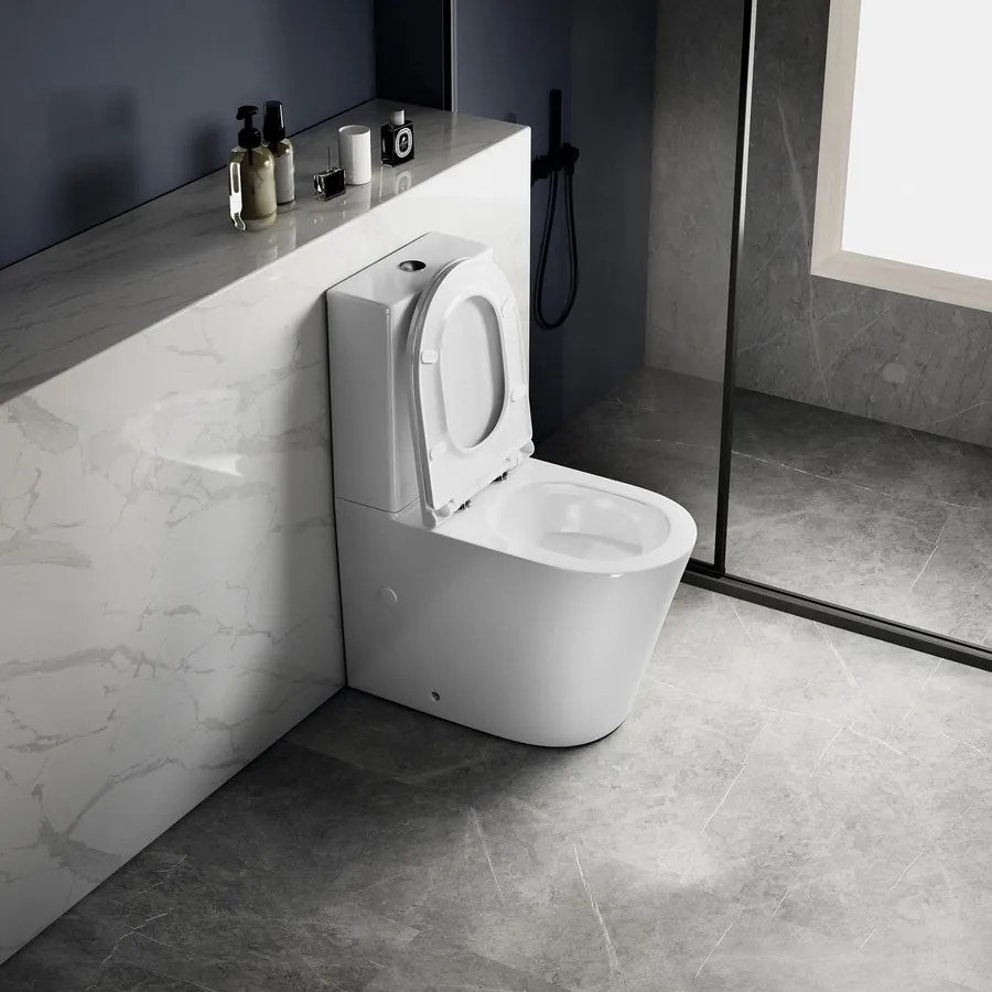 Sapho Avis staand toilet randloos met vortex spoeling en softclose zitting wit glans