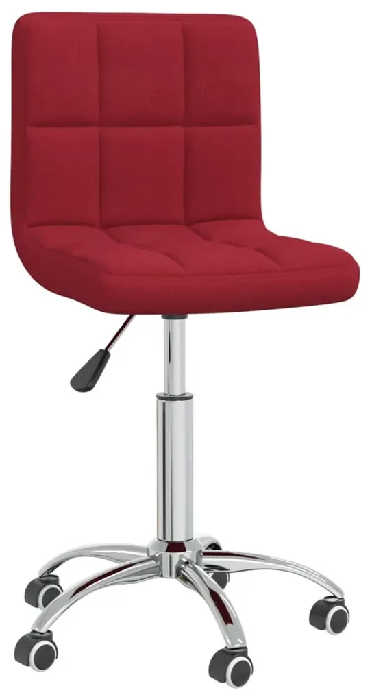 vidaXL Eetkamerstoelen draaibaar 4 st stof wijnrood