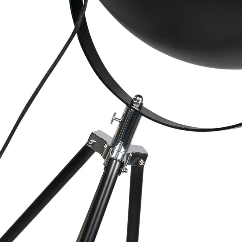 Industriële smart vloerlamp met dimmer zwart tripod incl. WiFi A60 - Magna 50 Eglip Modern E27 rond Binnenverlichting Lamp