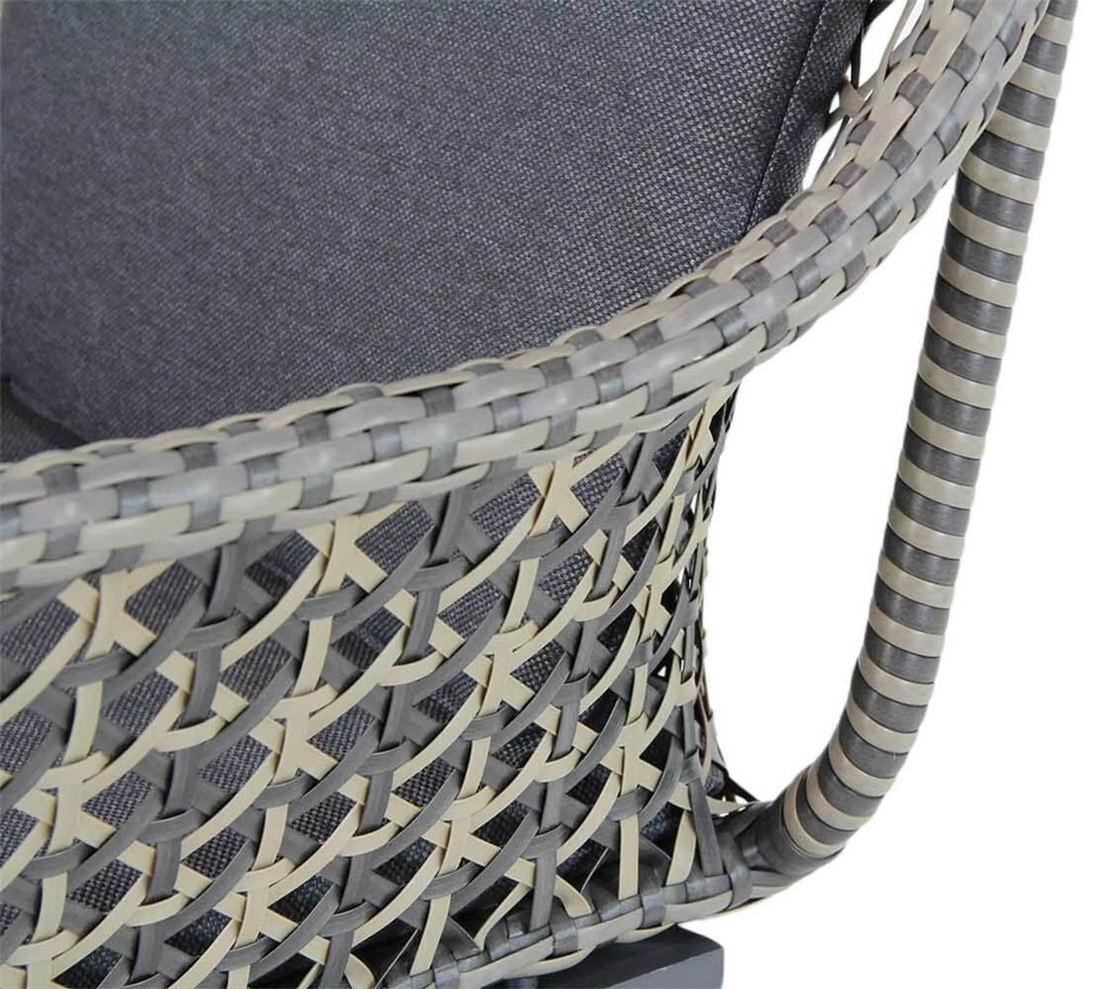 Tuinset 4 personen 180 cm Wicker Grijs Lifestyle Garden Furniture Dolphin/Palta