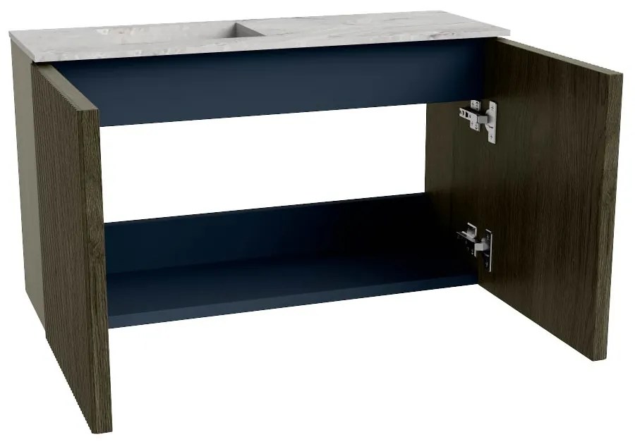 Mondiaz Joya DLux 70cm toiletmeubel shadow met wastafel faye links zonder kraangat glace