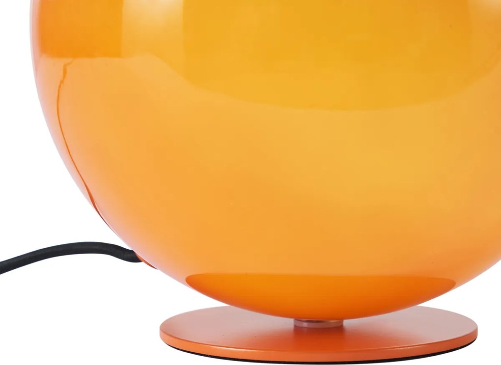 Retro tafellamp oranje met glas - Mabel