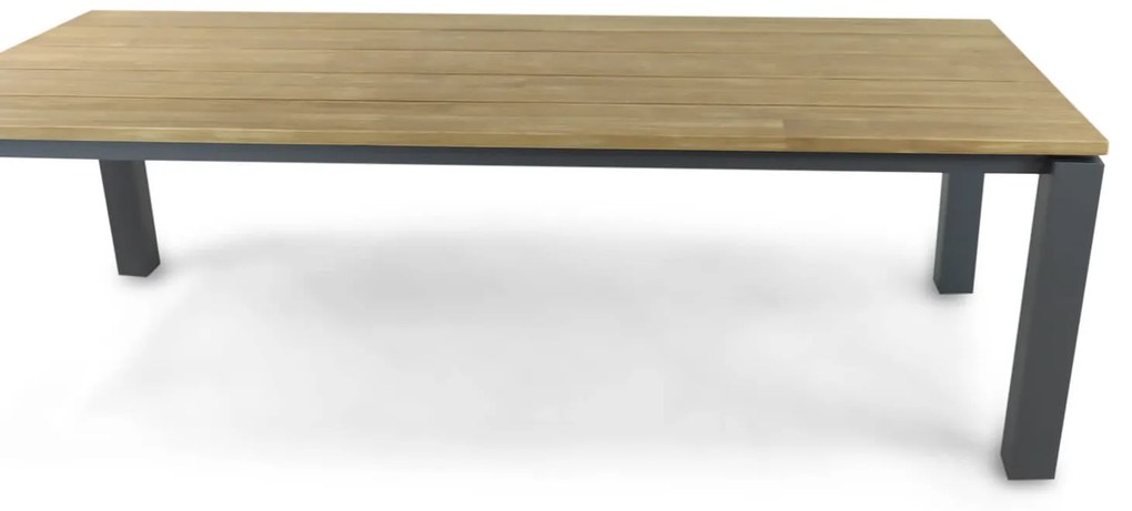 Dining Tuintafel rechthoekig 180 x 100 cm Aluminium/teak Old teak greywash Riviera