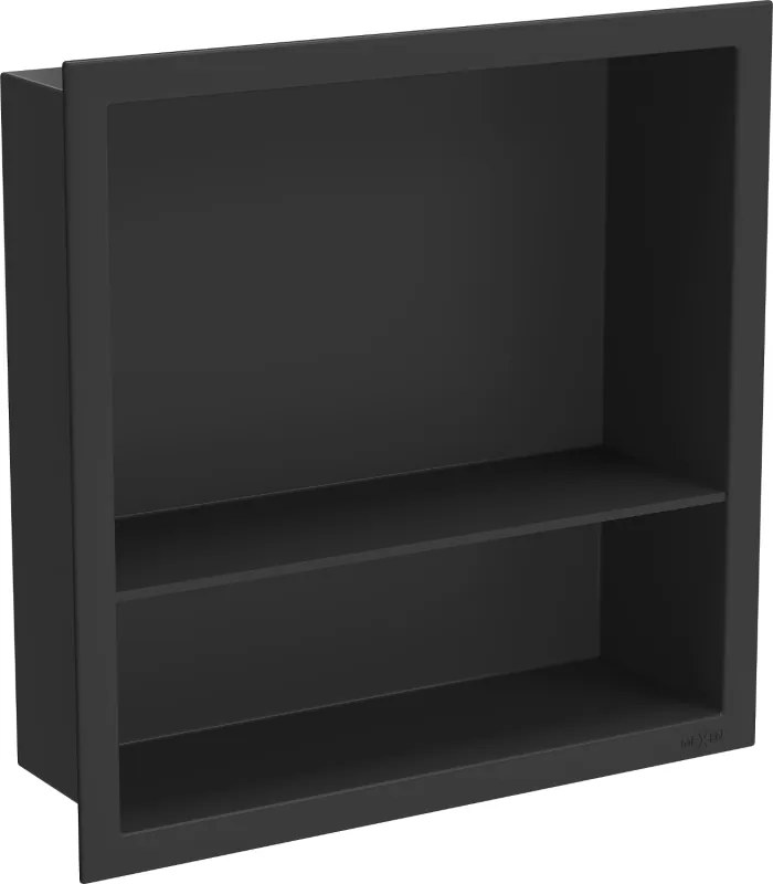 Mexen X-Wall-R inbouwnis met flens en plank 30 x 30 cm, zwart - 1970303010S