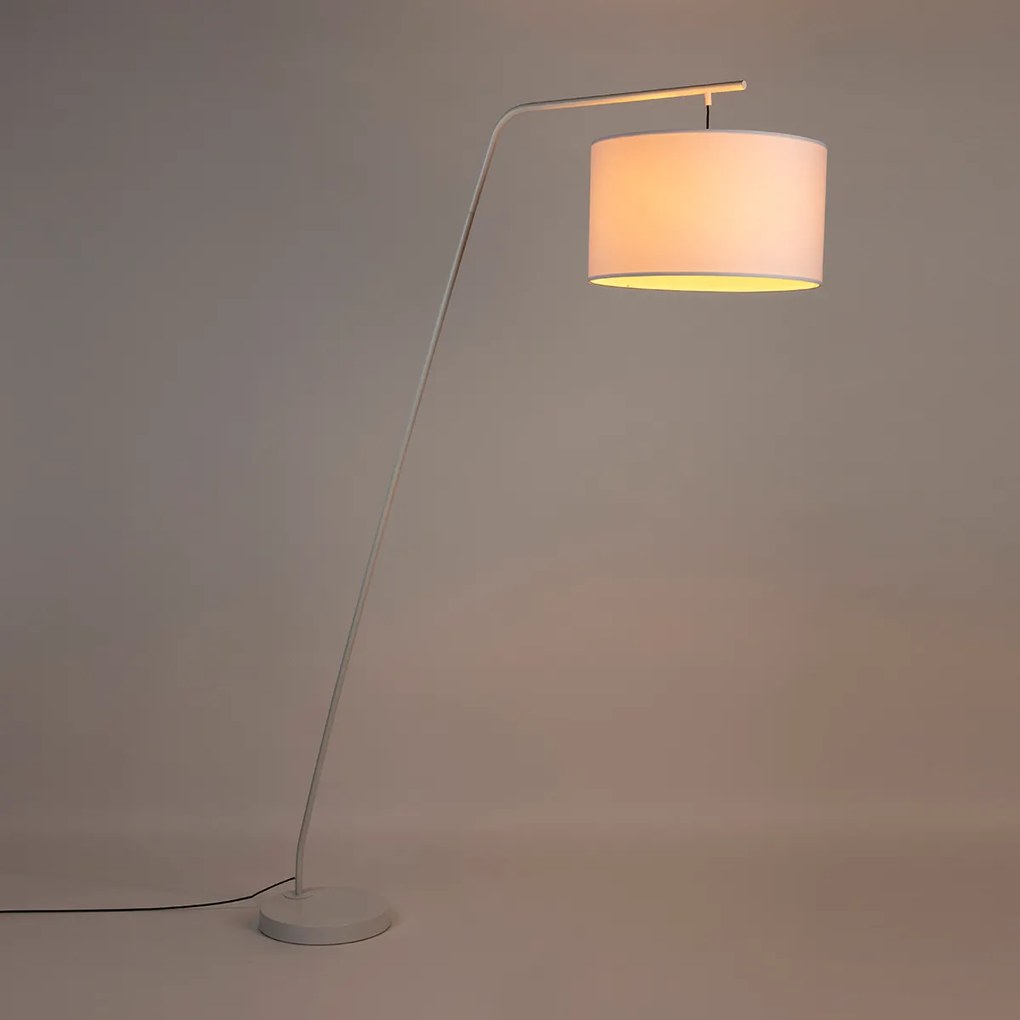 Witte Boog Vloerlamp