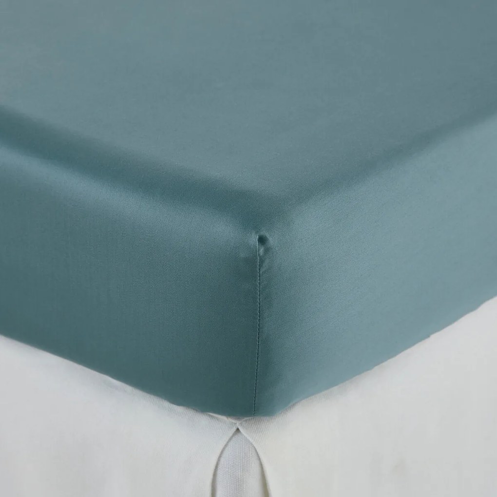 Hoeslaken satijn katoen, 153 draden, 30 cm kop, Opale