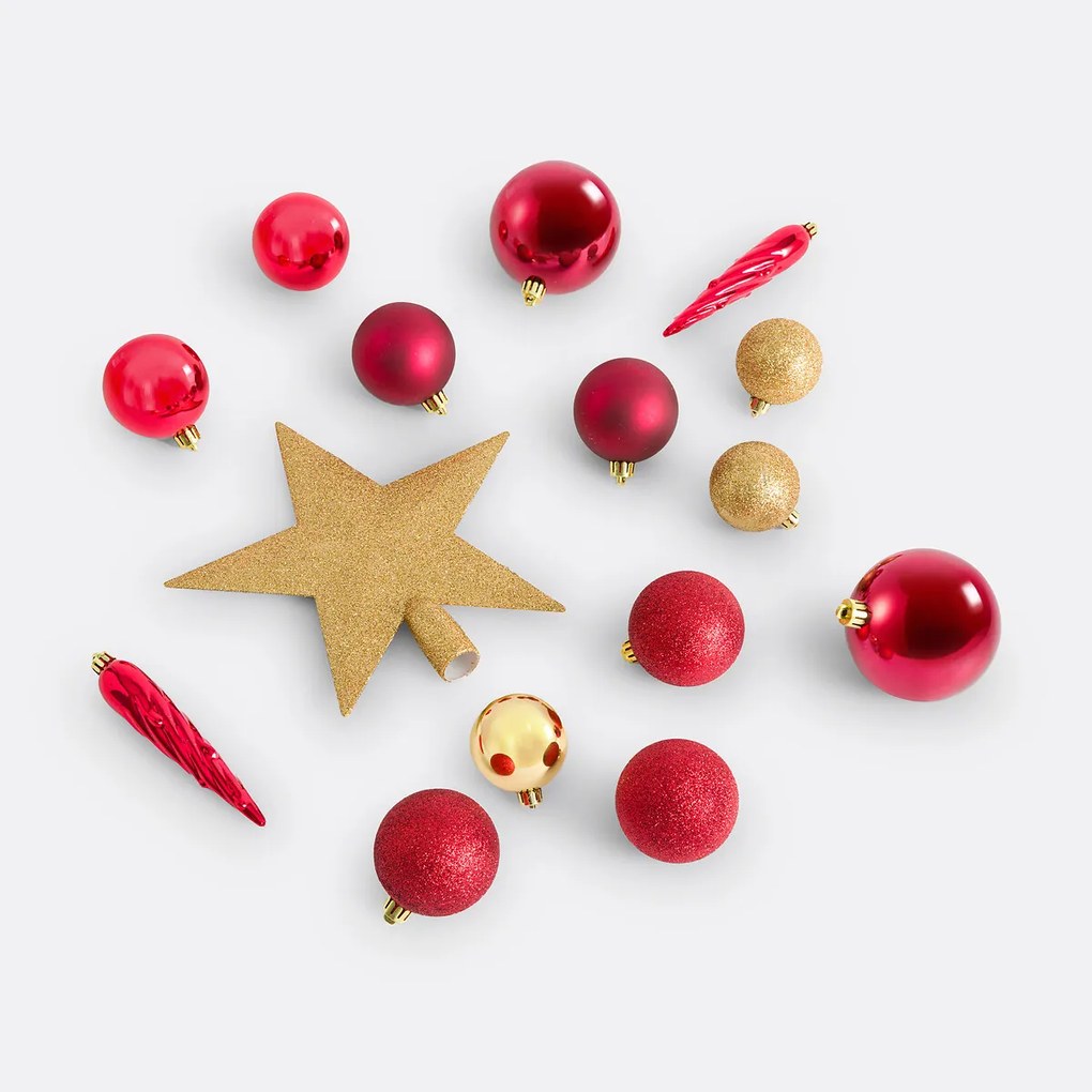 Doos van 33 Kerstballen Caspar