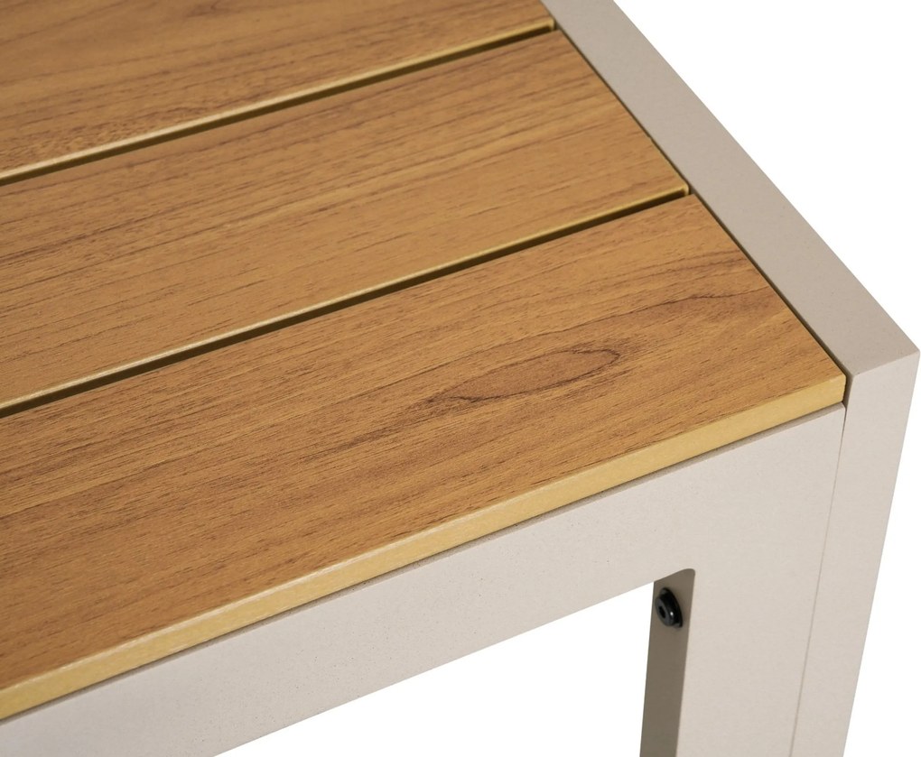 Tuinset 6 personen 205 cm Kunststof Zand/Beige Domani Furniture Alba/Creta