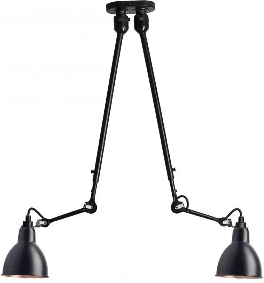 DCW éditions Lampe Gras N302 Double plafondlamp zwart koper