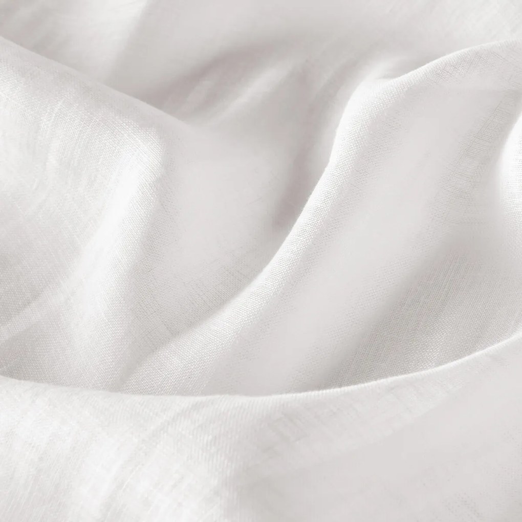 Linnen glasgordijn met gerimpelde bies en golf, ONEGA