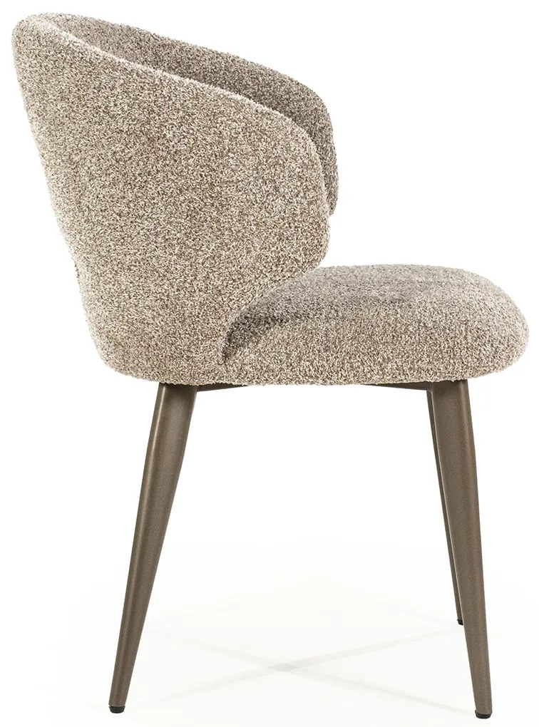 Eleonora Mateo Bruin Potige Eetstoel Taupe