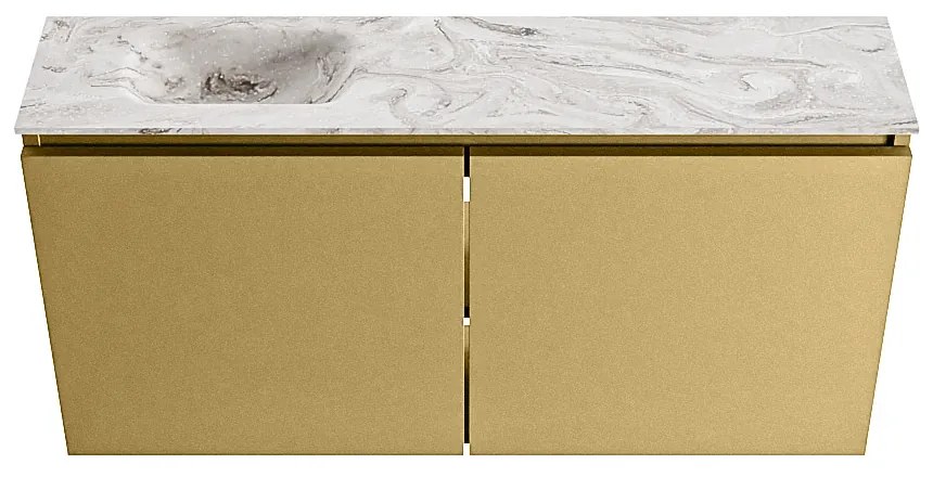 Mondiaz Ture DLux toiletmeubel 100cm oro met wastafel glace links zonder kraangat