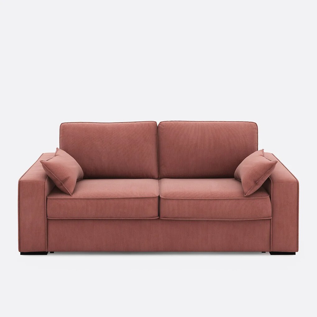 Slaapbank van fluweel, 2, 3 of 4 zits, Comfort Bultex®, Cecilia
