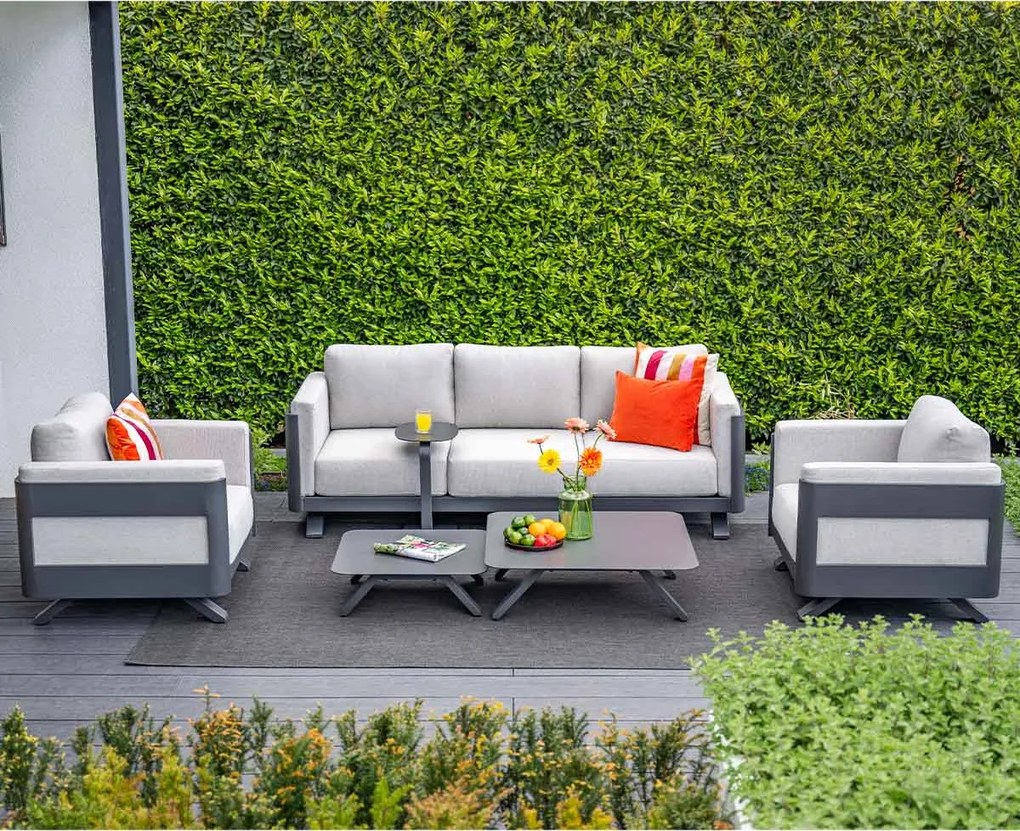 Garden Impressions Medellin loungeset 5-delig – carbon black - Valley sand