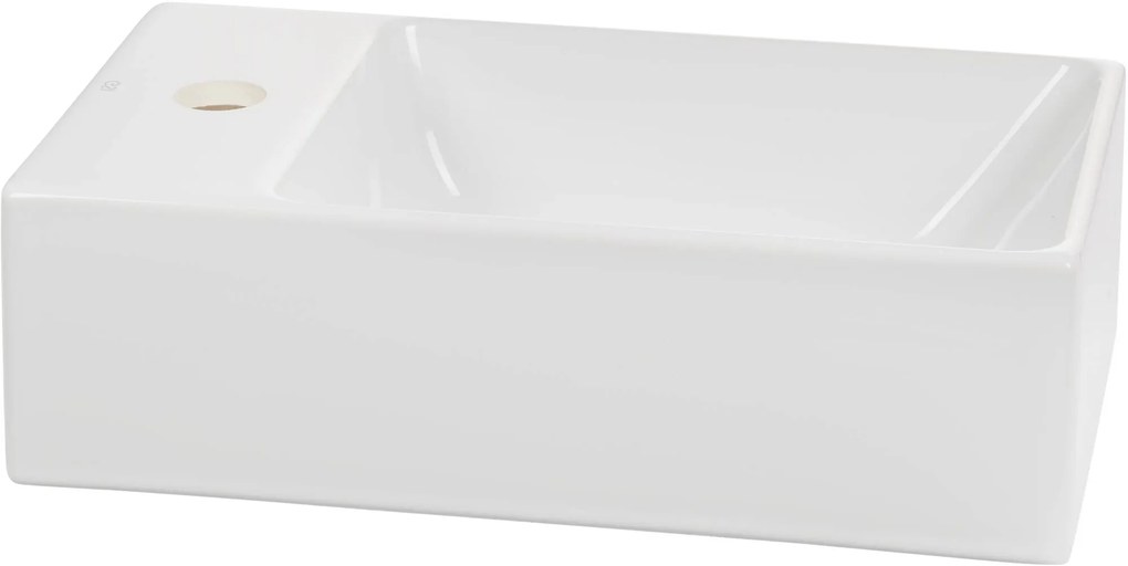 Ben Stelvio fontein keramiek 40x23x12cm 1 kraangat links Xtra glaze+ wit