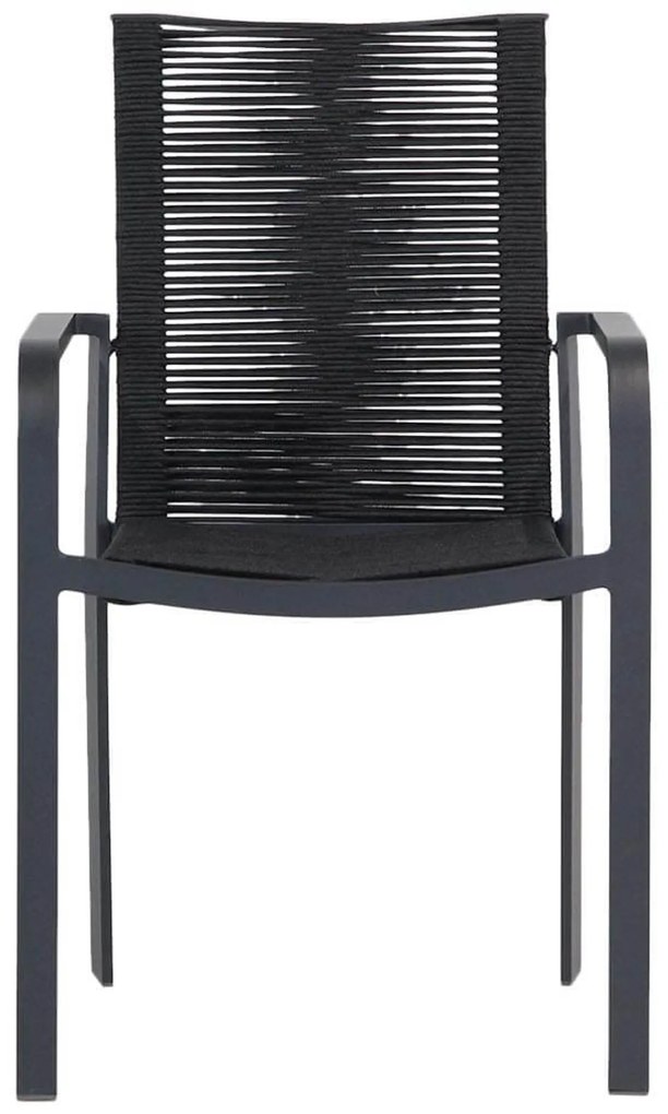 Tuinset Ronde Tuintafel 4 personen 125 cm Rope Grijs Santika Furniture Santika