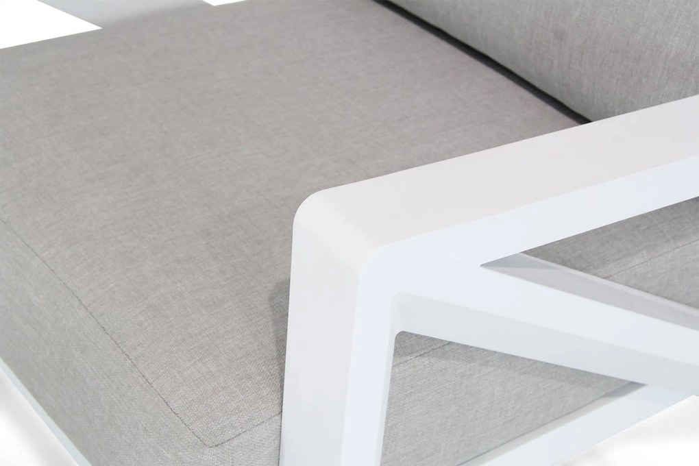 Hoek loungeset 6 personen Aluminium Wit Santika Furniture Santika Cinta