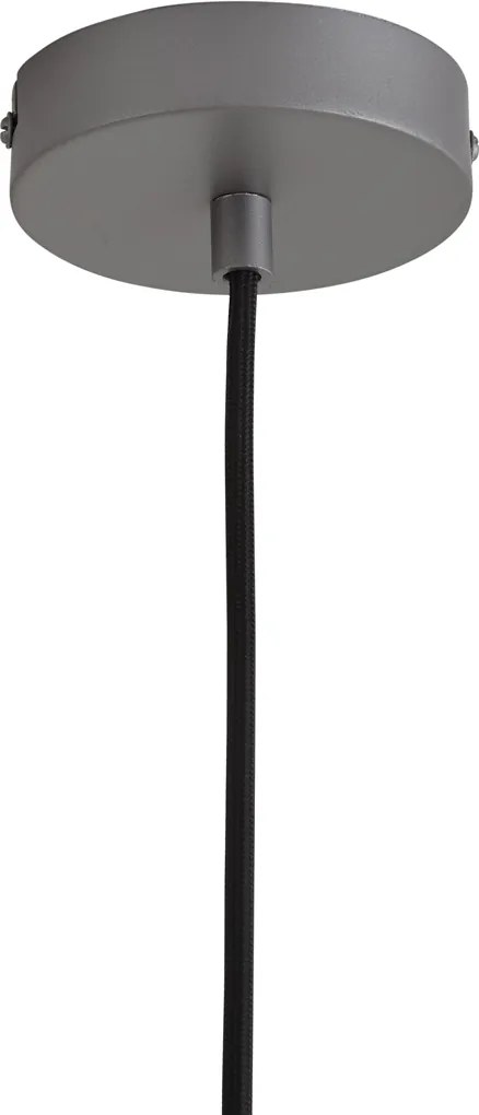 Design hanglamp zilver met smoke glas - Kemner