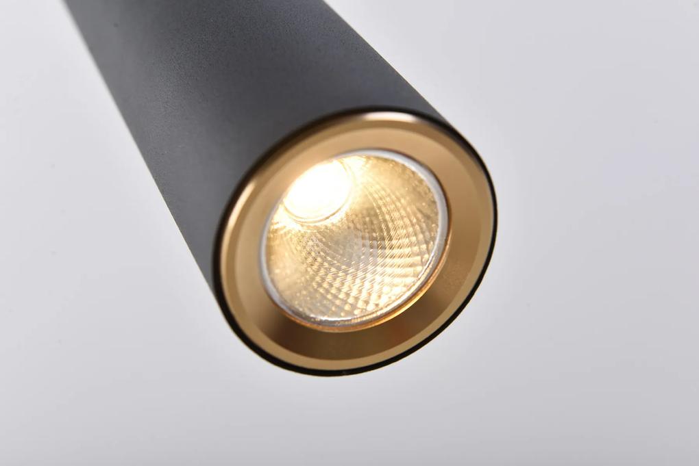 Saniclear Tube mat zwarte hanglamp LED 40cm incl. lichtbron