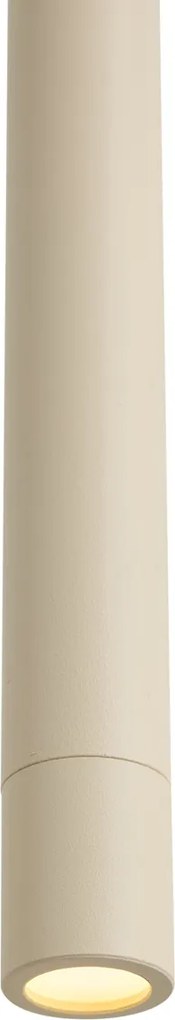 Moderne hanglamp beige met ingebouwde plafondplaat - Chuba