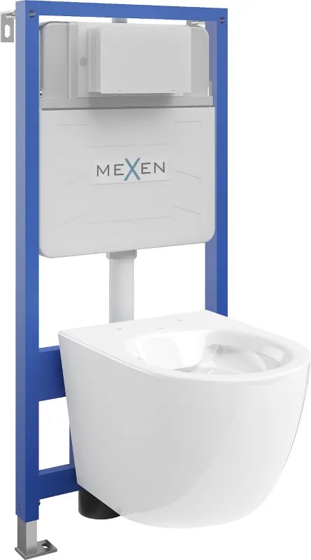 Mexen Lena inbouwset WC Fenix Slim-frame met toiletpot, wit glans - 6103322XX00