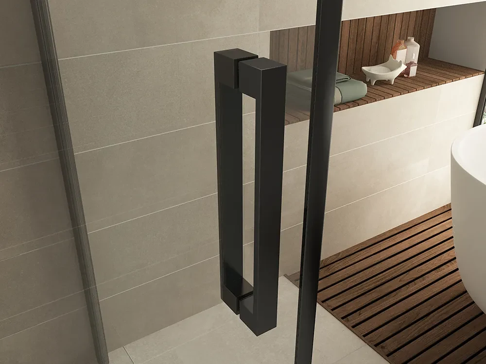 Mueller Super douchecabine 90x90cm mat zwart