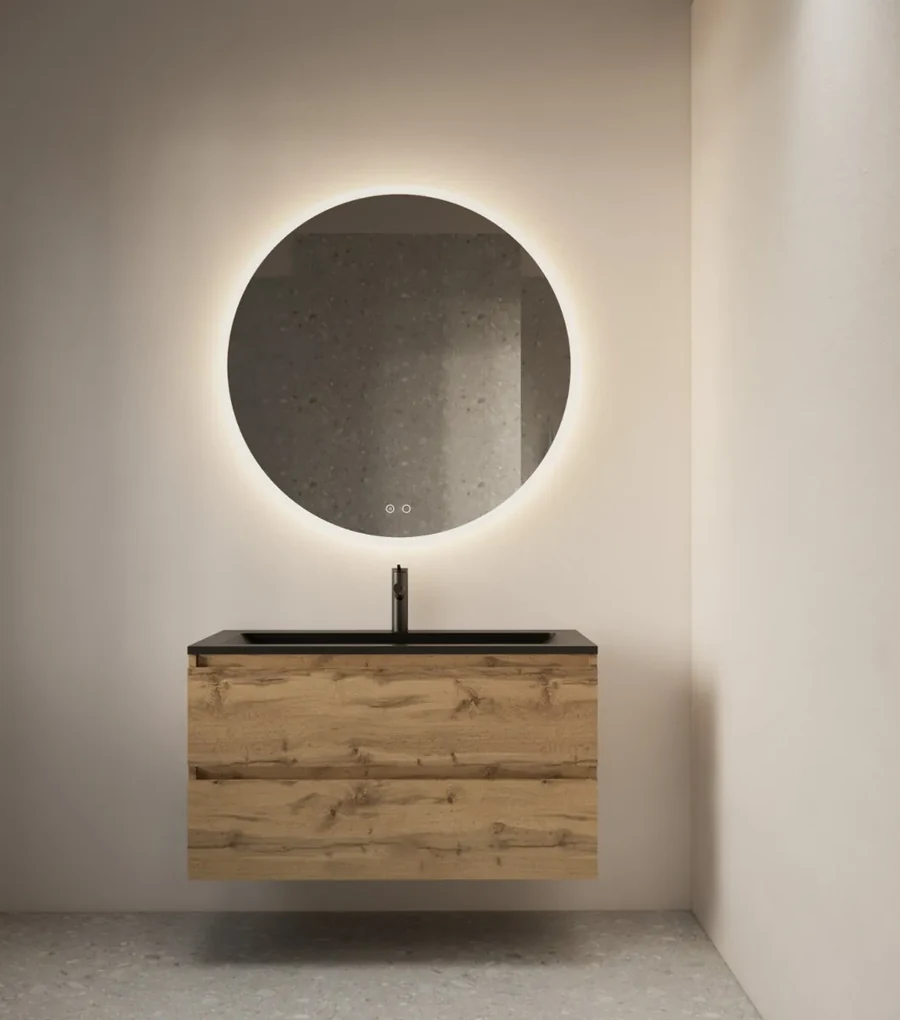 Gliss Design Circum ronde spiegel met LED-verlichting 40cm
