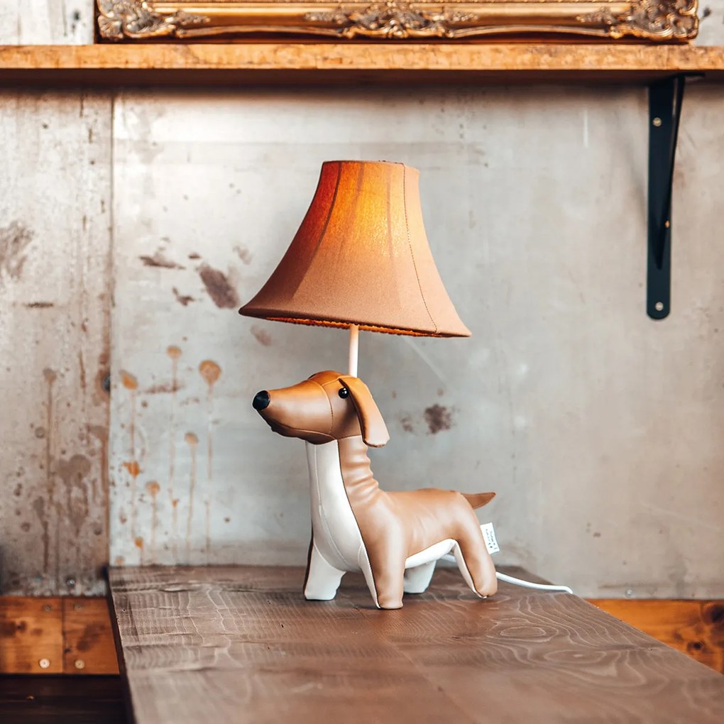 LED Kinder tafellamp teckel bruin - Waldi Kinderlamp Binnenverlichting Lamp