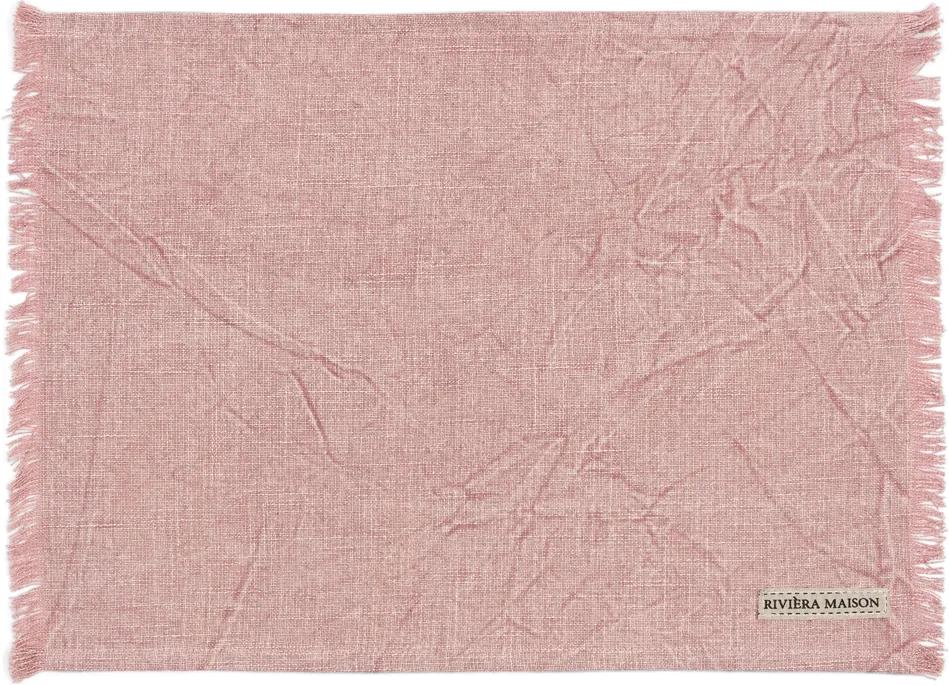 Rivièra Maison - Boho Basic Placemat veiled rose - Kleur: roze