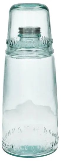 Fles met glas, recycled glas