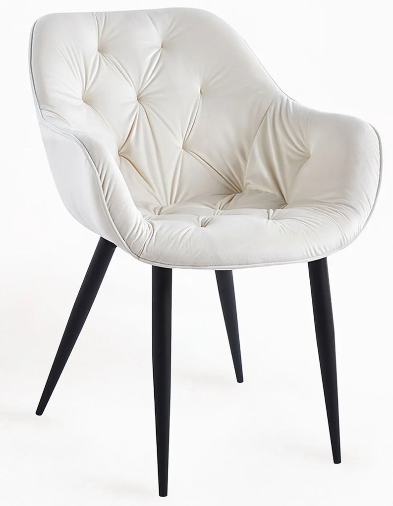 Zandel Zwart Fluwelen Stoel