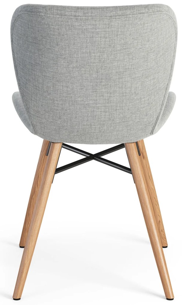 ALTEA Grijs (stof Rio 180)/poten natuur eiken – MODERNE STOEL VOOR WOONKAMER/EETKAMER/KEUKEN/KANTOOR