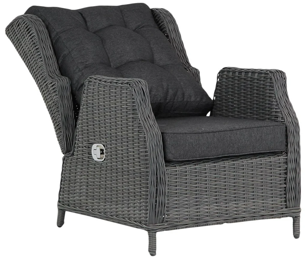 Bistroset 2 personen Wicker Zwart Garden Collections Chicago