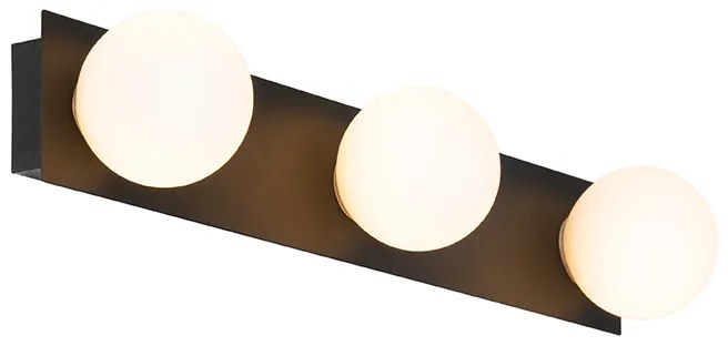 Moderne wandlamp zwart 48 cm IP44 3-lichts - Cederic