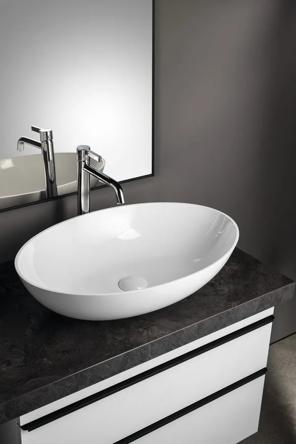 Polysan Banera waskom ovaal 60x40cm wit glans