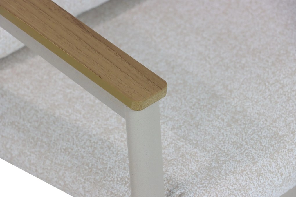 Tuinstoel stapelbaar Aluminium Taupe-naturel-bruin Santika Mind