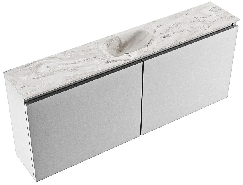 Mondiaz Ture DLux toiletmeubel 120cm plata met wastafel glace midden zonder kraangat